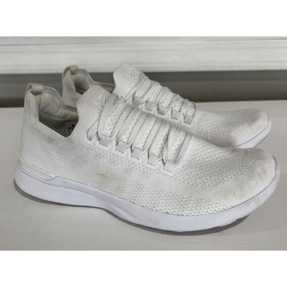 APL Women’s TechLoom Breeze White Knit Running Shoes Size 8 - Picture 1 of 11